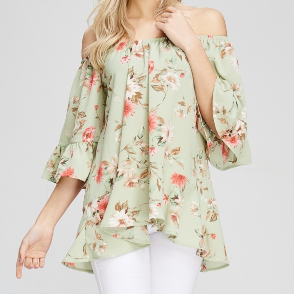 Off Shoulder Floral Top